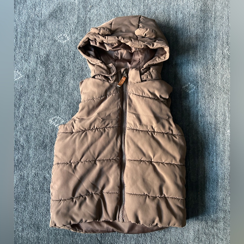 H&M Taupe Puffer Vest - Teddy Bear Ears!!